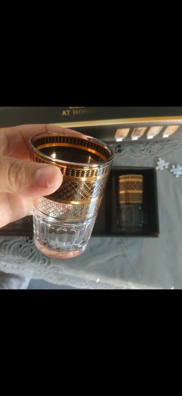 6 Nieuwe Marokkaanse theeglazen, Ophalen, Nieuw, Glas, Meerkleurig