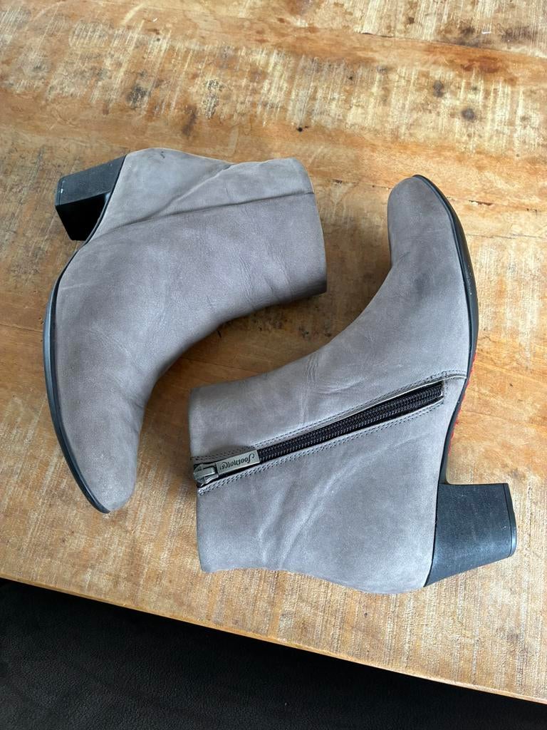 Footnotes leren laarsjes 38,5, Kleding | Dames, Schoenen, Ophalen of Verzenden, Zo goed als nieuw, Grijs