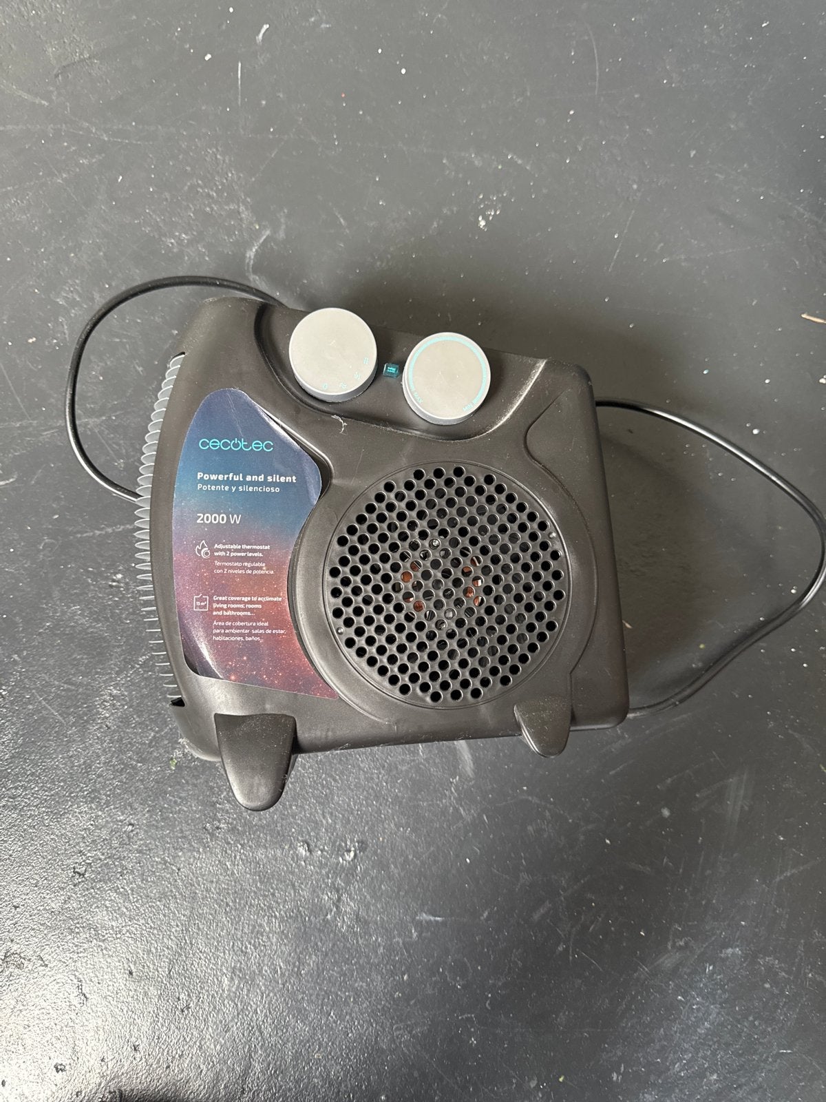 Cecotec krachtige en stille 2000W kachel, Gebruikt, Minder dan 30 cm, Kachel, Minder dan 60 cm