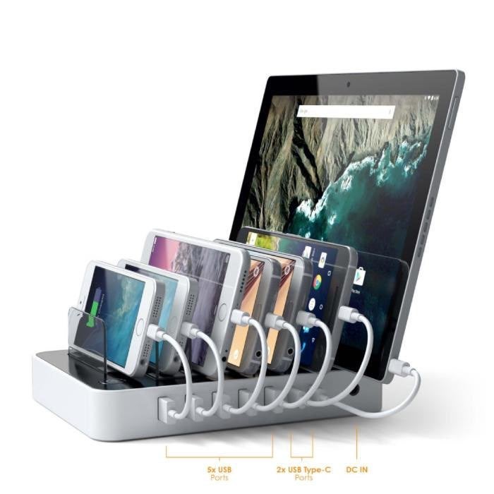 Satechi 7-Port USB Charging Station wit, Computers en Software, Dockingstations, Gebruikt, Satechi, Ophalen of Verzenden, Laptop