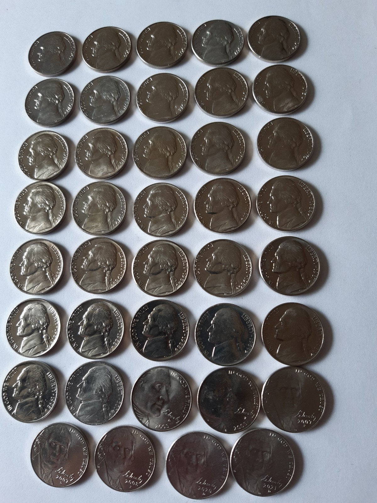 39 prachtige jefferson five cents usa kk f.23.4, Ophalen, Noord-Amerika