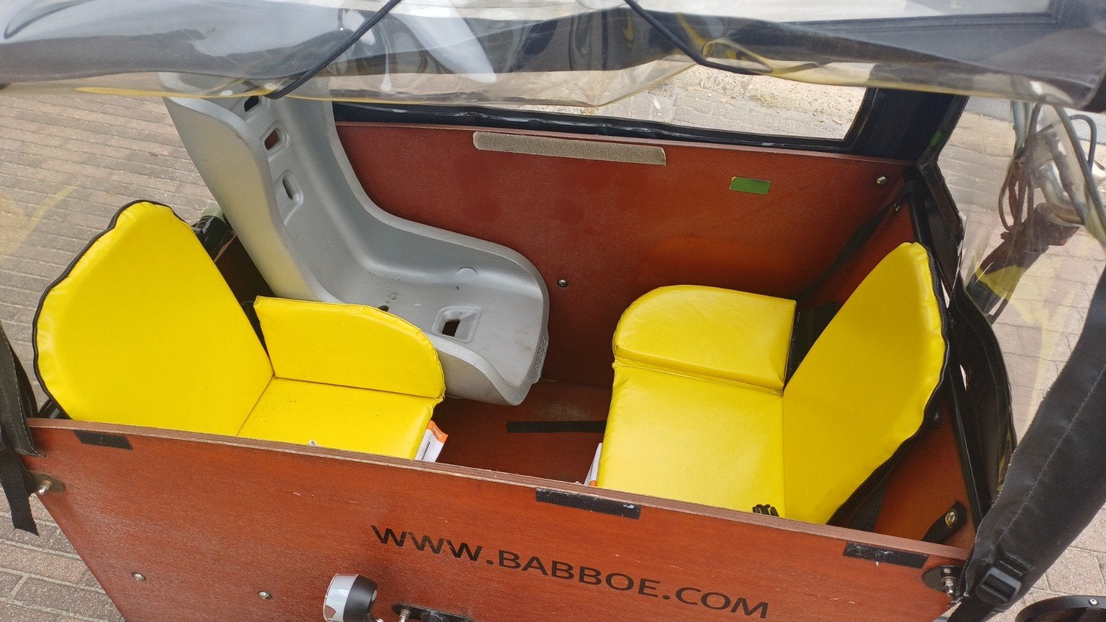Elektrische Babboe Big-bakfiets - Goede staat + extra banden, Gebruikt, Elektrisch, 2 kinderen, Schijfrem