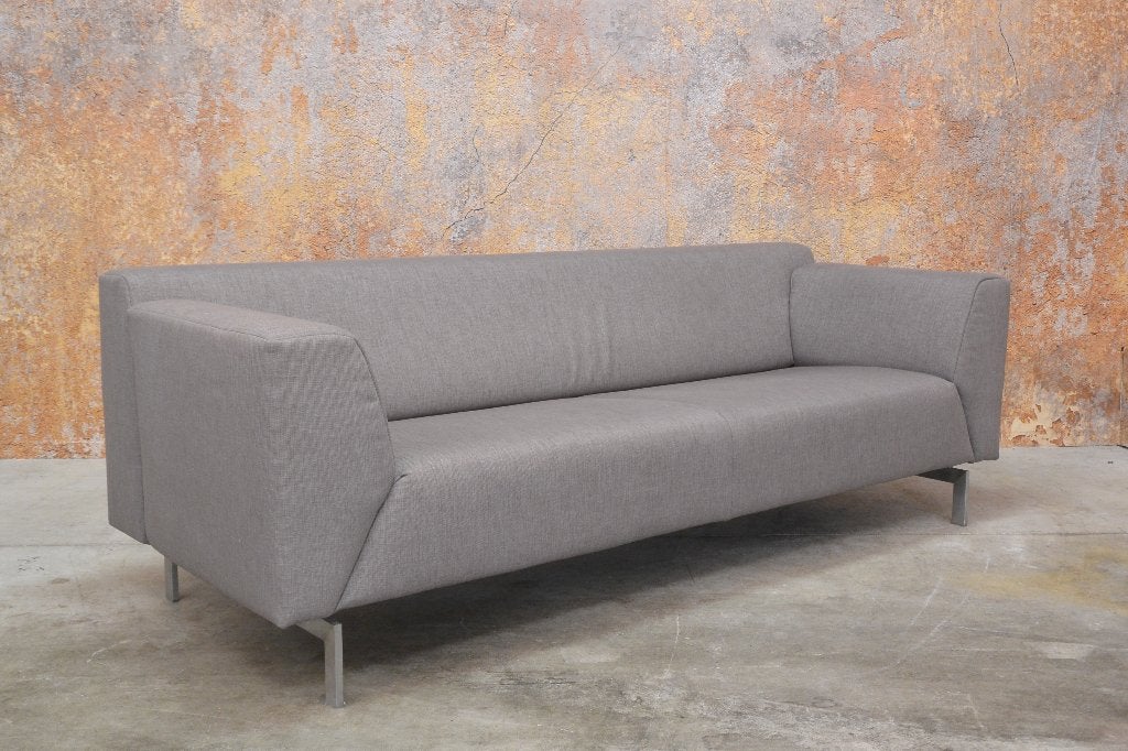 ZGANieuw fraaie stoffen Rolf Benz Linea design bank, Driepersoons, 75 tot 100 cm, Zo goed als nieuw, Rechte bank