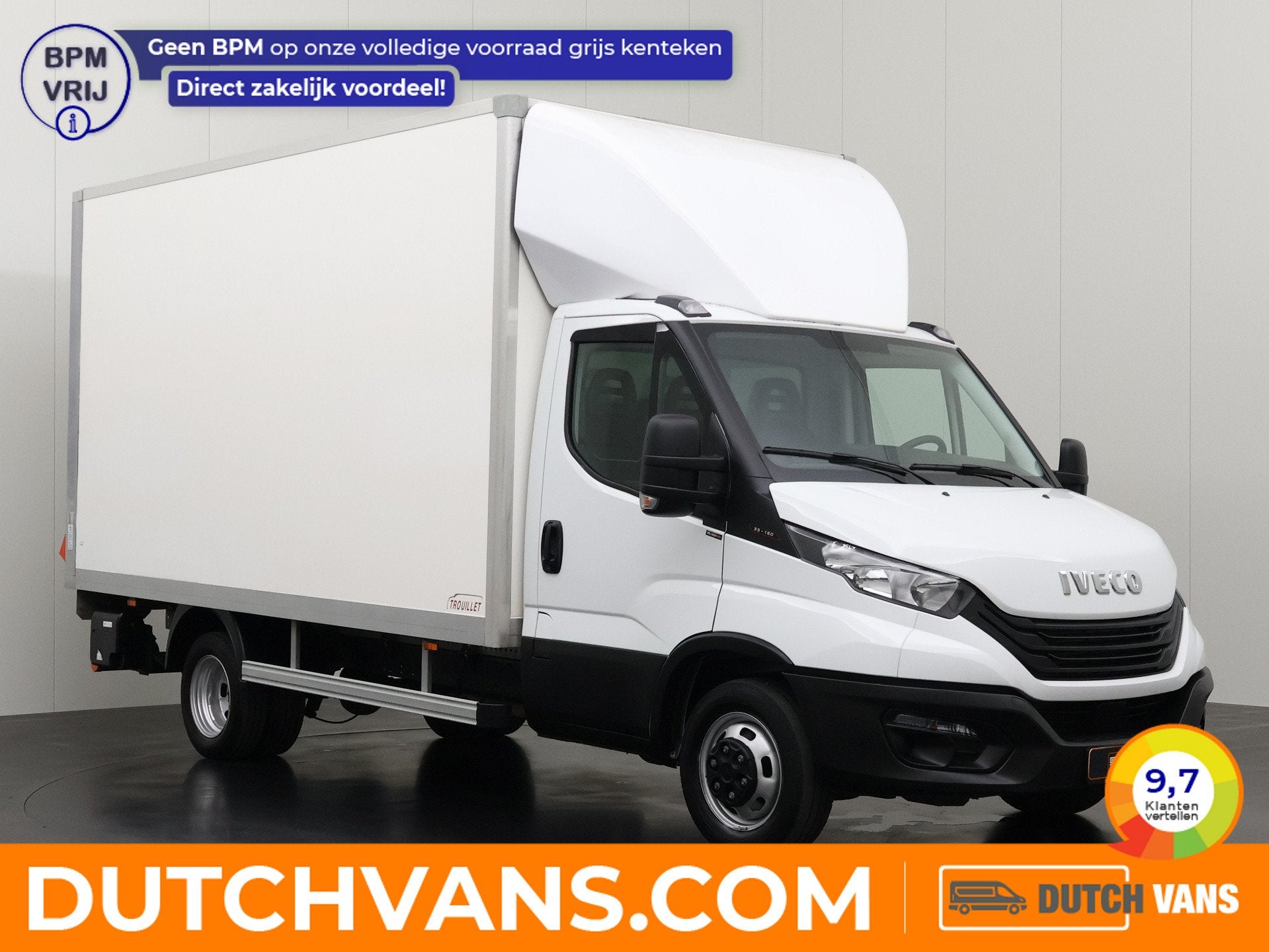 Iveco Daily 35C16 3.0 Bakwagen+Laadklep | Dakspoiler | Airco, Auto's, Stof, Gebruikt, Euro 6, 156 pk