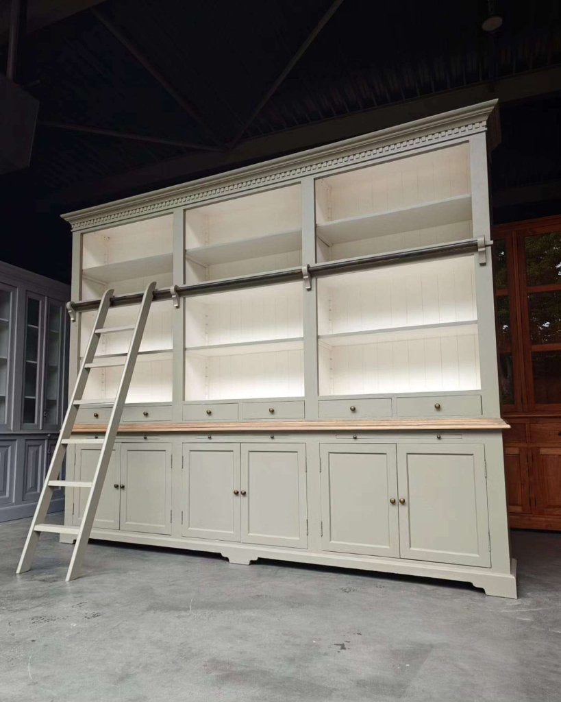 Prachtige grote boekenkast | Privé bibliotheek #3466, Huis en Inrichting, Kasten | Boekenkasten, Gebruikt, Met deur(en), -, 200 cm of meer