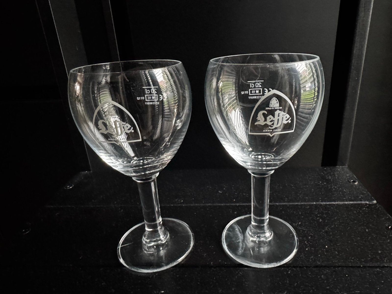 2x Leffe bierglas 25cl, Ophalen of Verzenden, Zo goed als nieuw