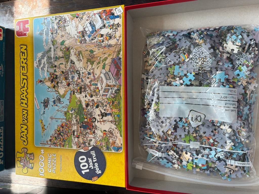 Jan van Haasteren Tour de France 1000+ stukjes puzzel, Ophalen, Zo goed als nieuw