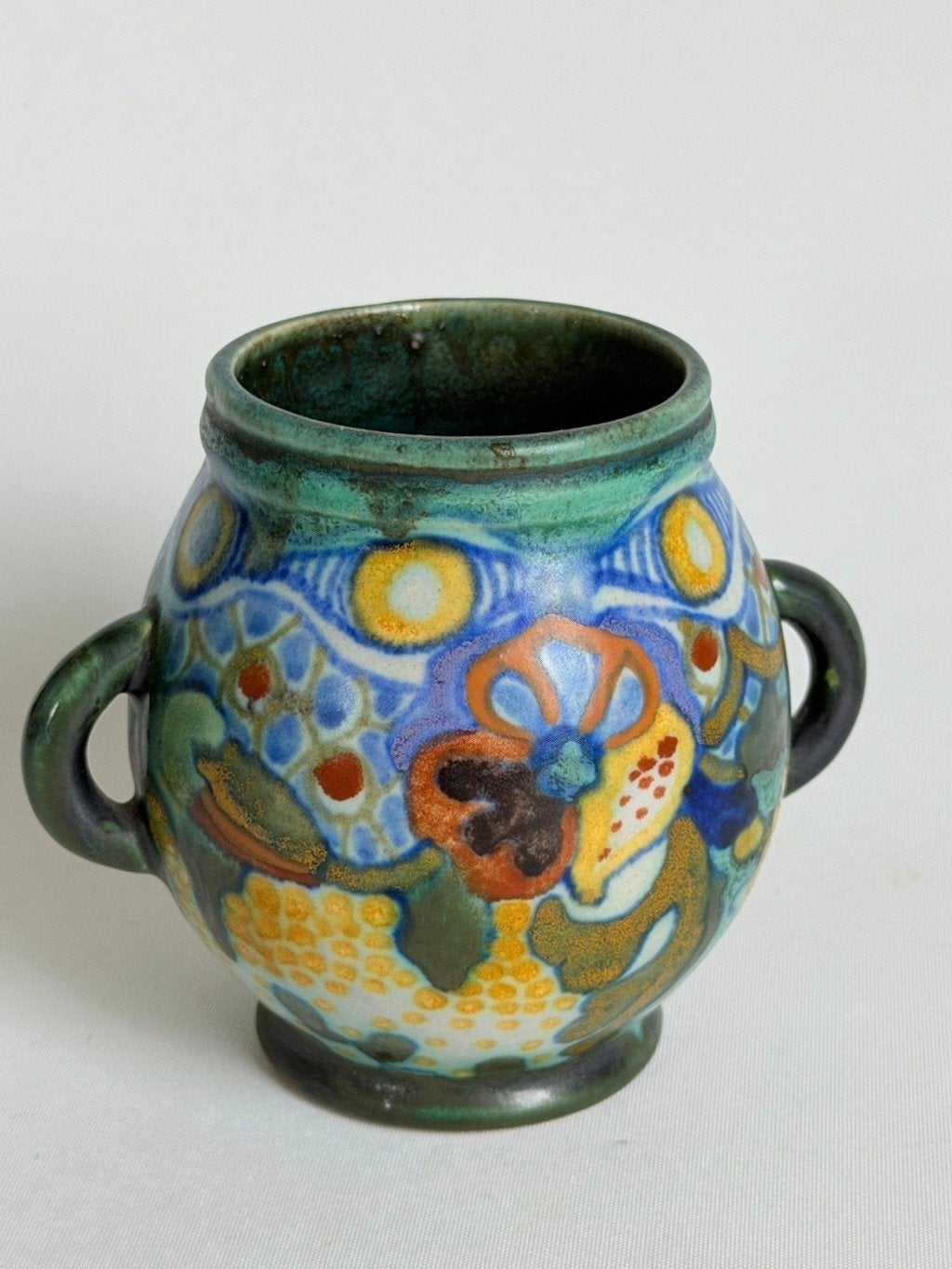 Zeldzaam mooi vroeg Gouda plateel Corona oorvaasje, Antiek en Kunst, Antiek | Keramiek en Aardewerk, Ophalen of Verzenden