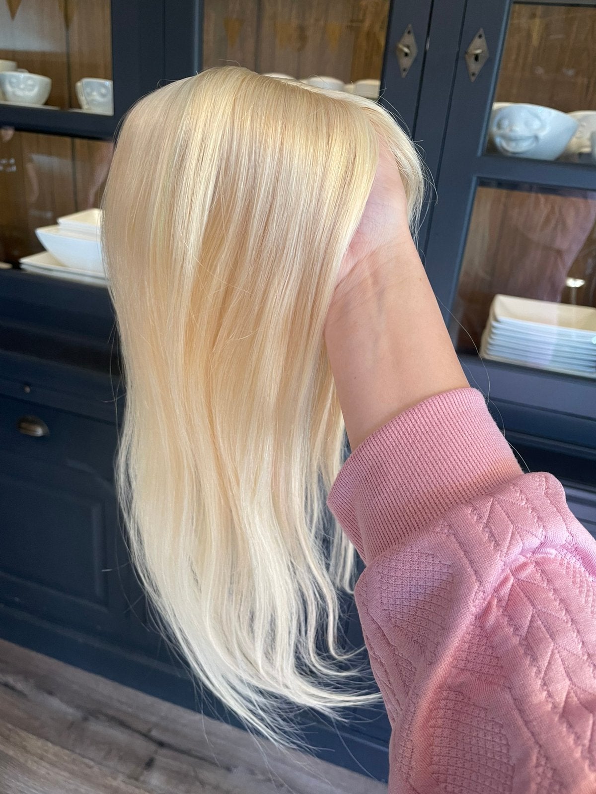 Haar topper pruik blond 100% human hair, Pruik of Haarverlenging, Nieuw, ?, ?