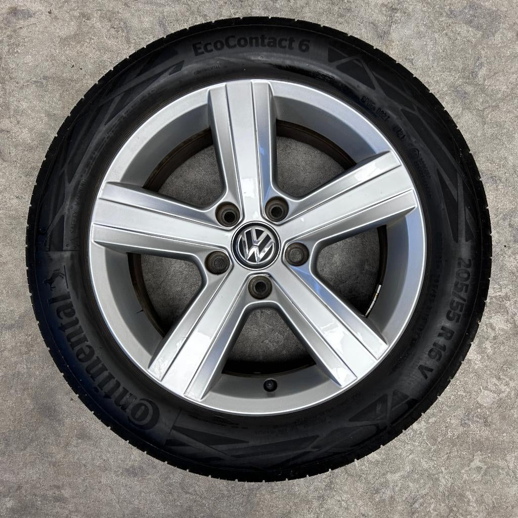 16 inch originele Dover velgen + zomerbanden Volkswagen Golf, Auto-onderdelen, Gebruikt, 16 inch, Banden en Velgen, Personenwagen