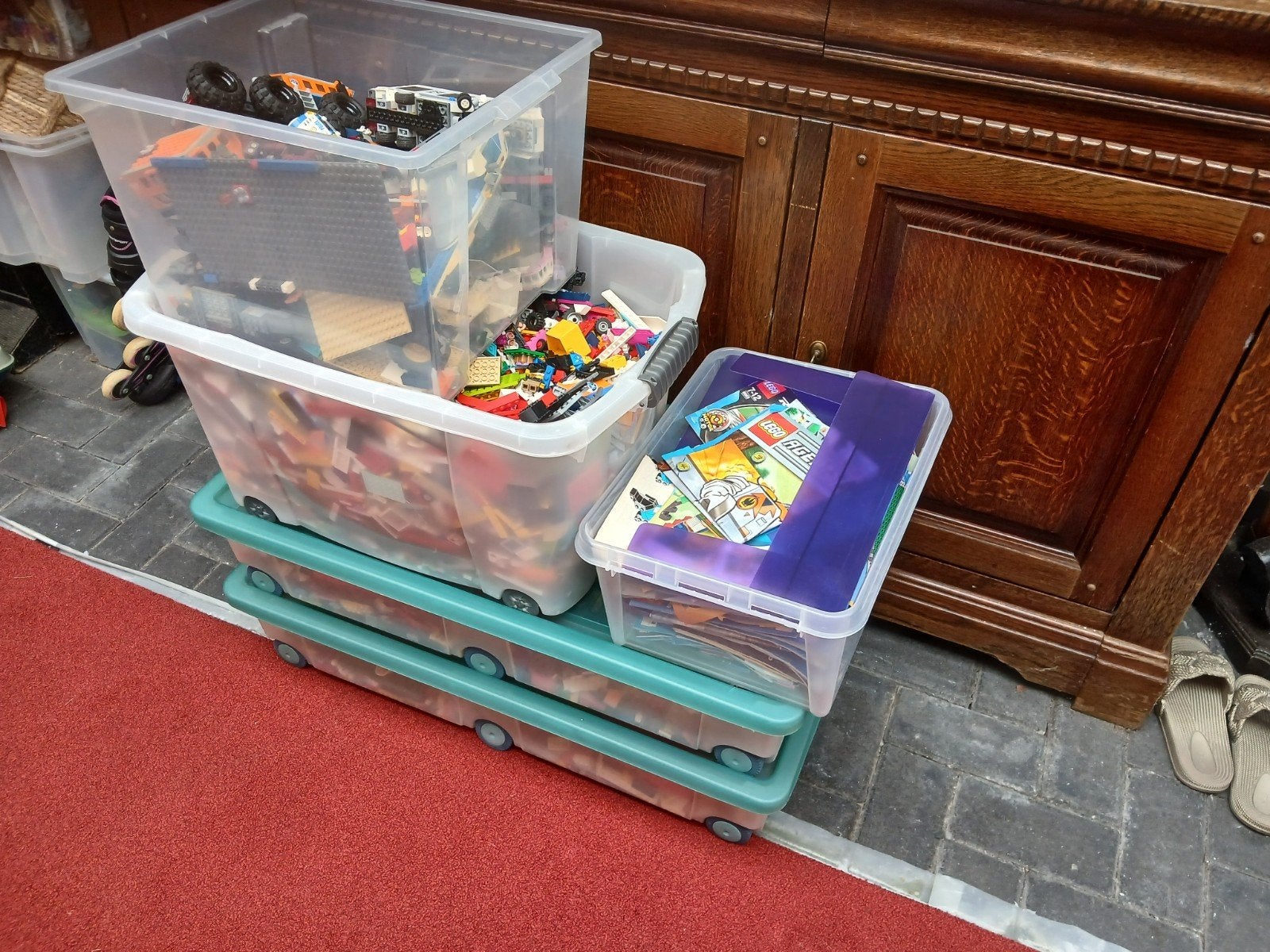 Verzameling lego, Ophalen