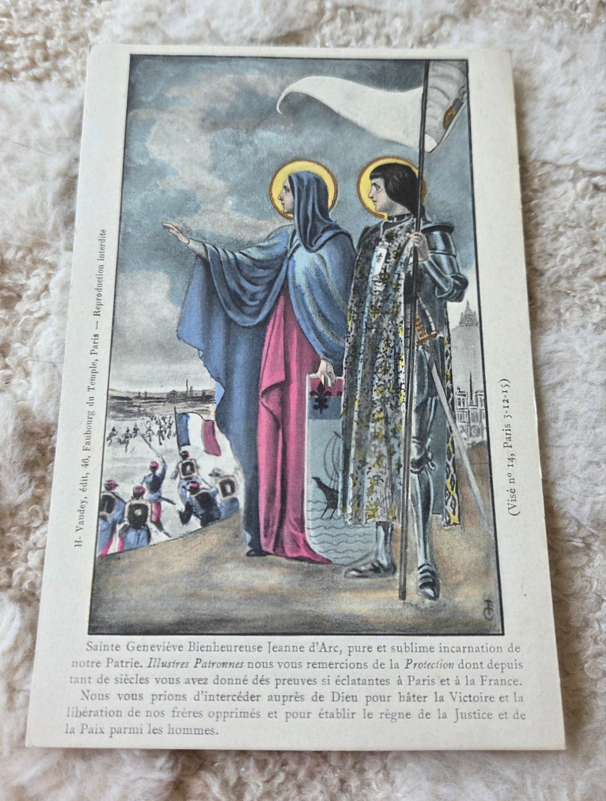 Jeanne d'Arc & Sainte Geneviève, Verzenden, Voor 1920, Ongelopen, Overige thema's