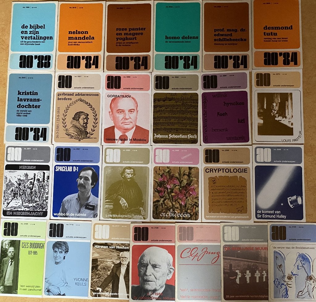 25 AO boekjes 1983-1986  in één koop, Gelezen, Maatschappij en Samenleving, Diverse auteurs, Ophalen of Verzenden