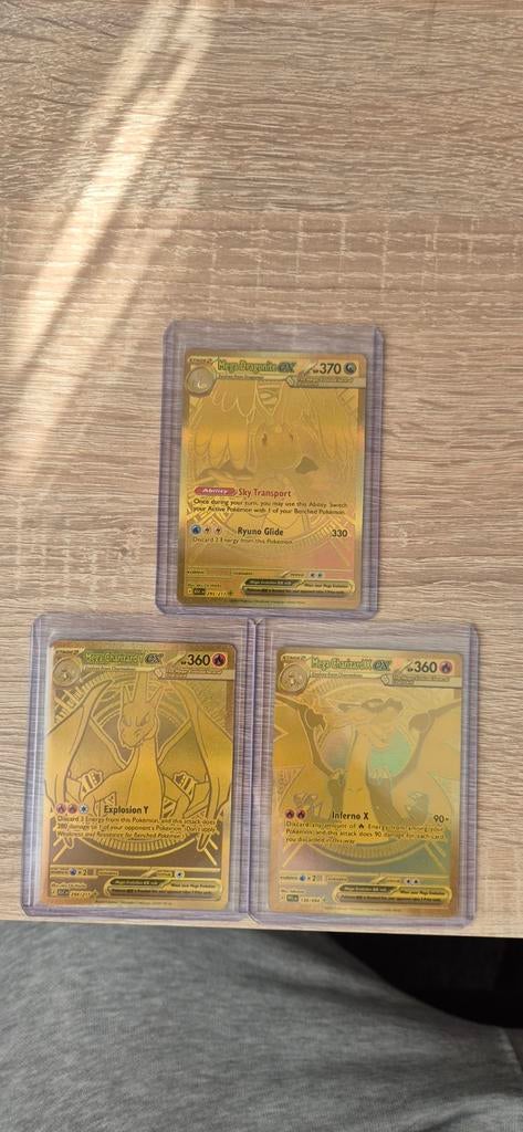 MEGA Charizard X, Y & Dragonite Gold Pokémon kaarten, Ophalen, Nieuw, Meerdere kaarten, Foil