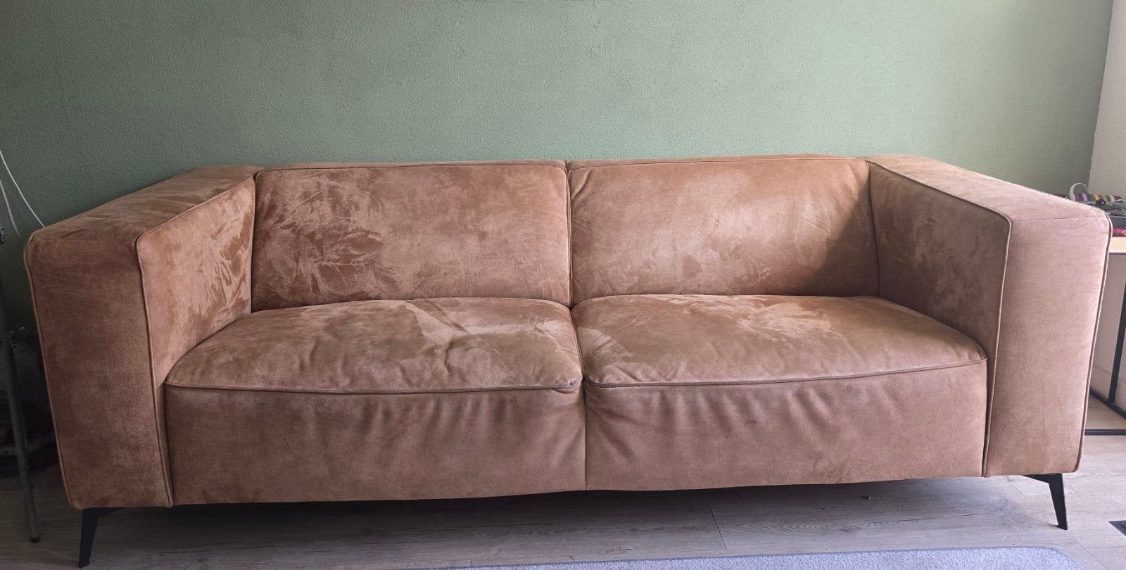 TEAB - Nieuwstaat cognac 3-zitsbank. Met nieuw onderhoudspak, Huis en Inrichting, Banken | Sofa's en Chaises Longues, Nieuw, Tweepersoons