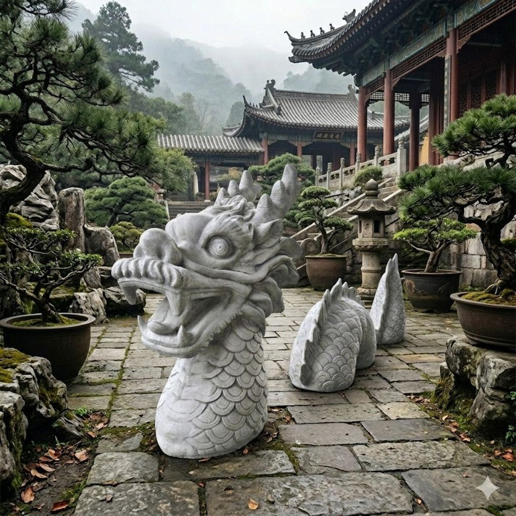 Draak draken van beton Chinese Draak, Tuin en Terras, Tuinbeelden, Ophalen, Nieuw, Beton, Dierenbeeld