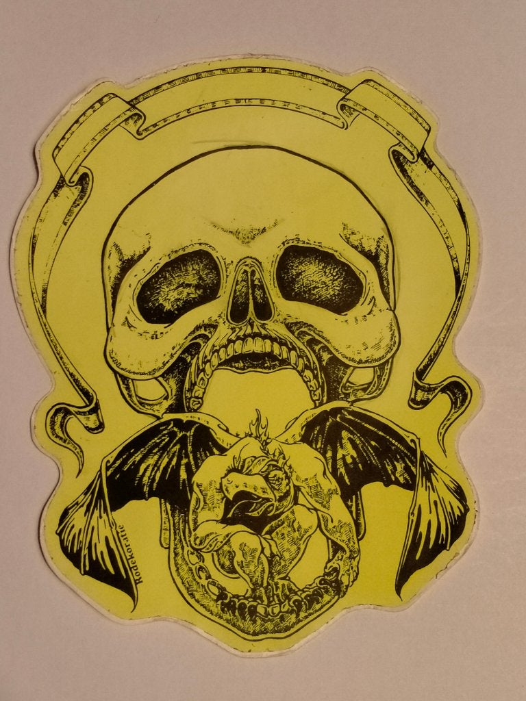 Skull gothic monsters vintage logo sticker punk, Verzenden, Gebruikt, Overige typen