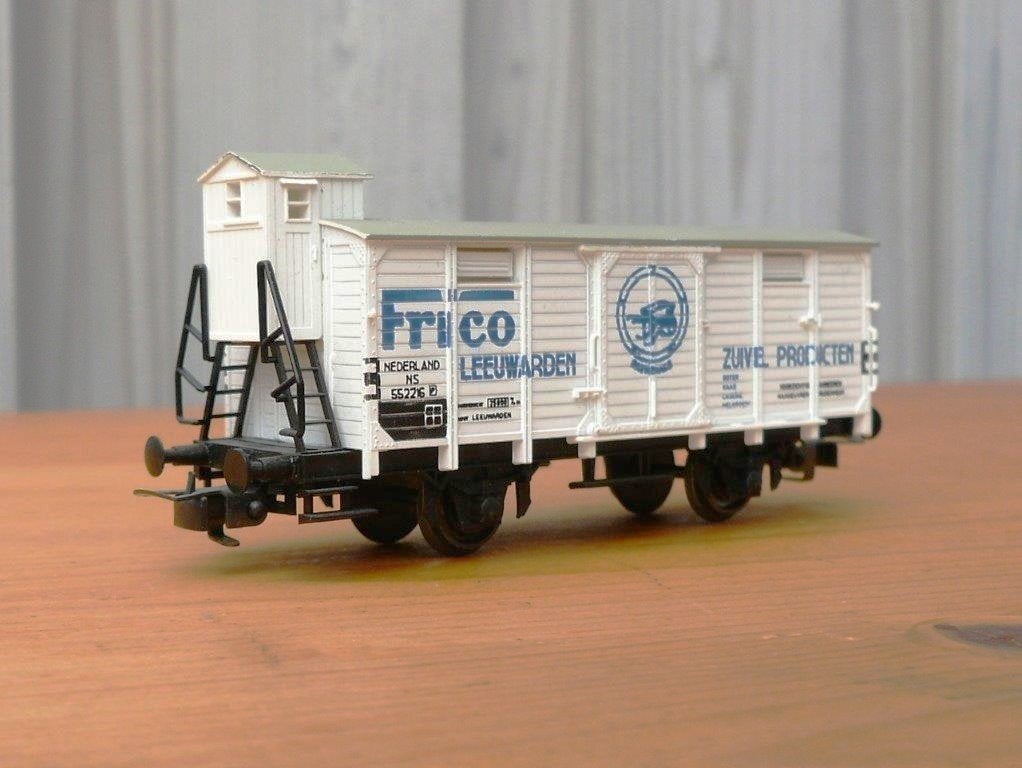 liliput 216 14. Koelwagon frico zuivel leeuwarden., Hobby en Vrije tijd, Modeltreinen | H0, Gelijkstroom, Wagon, Ophalen of Verzenden