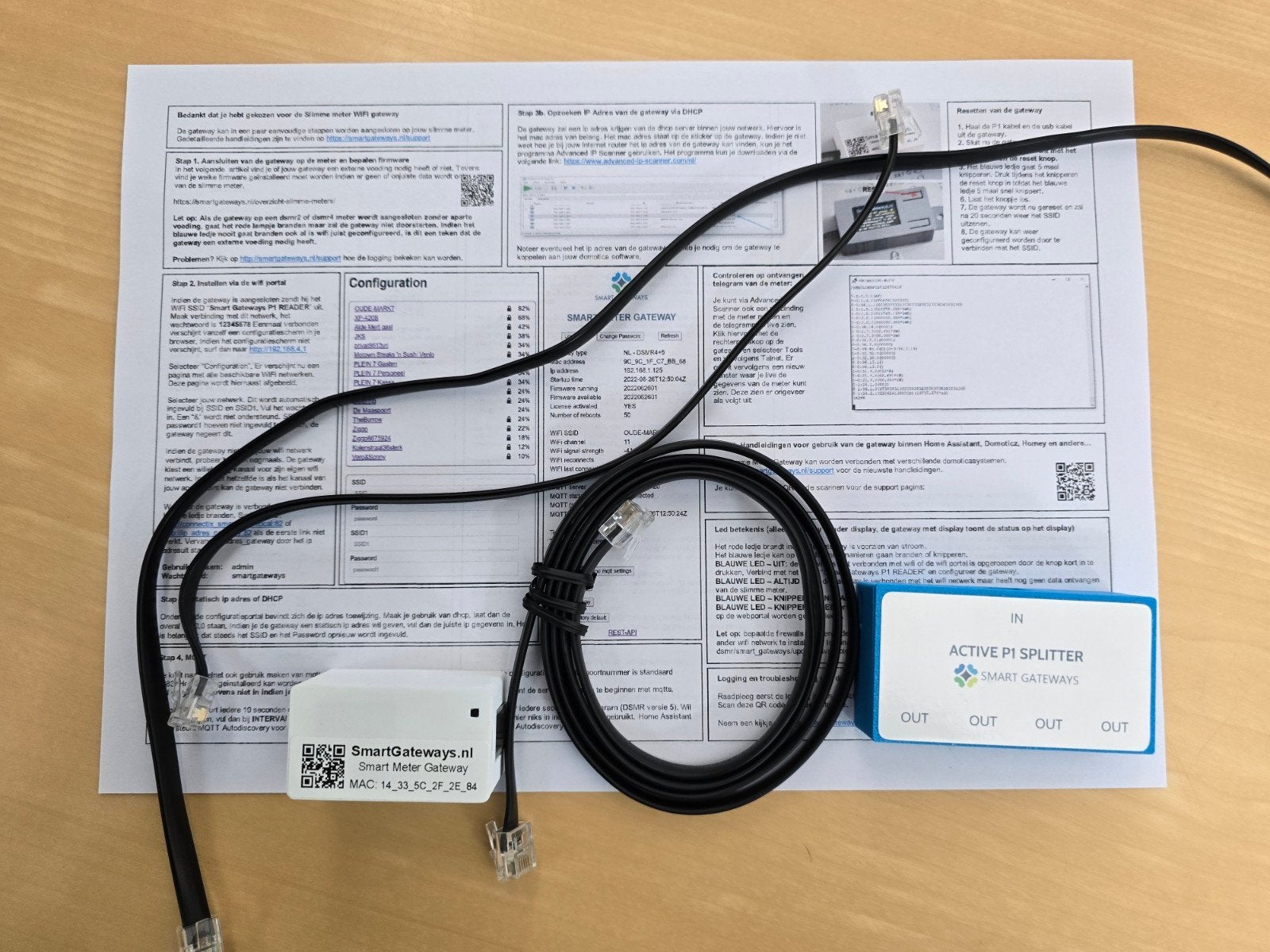 P1 gateway,splitter,kabels (slimme meter naar WIFI), Verzenden, Zo goed als nieuw, Overige meters