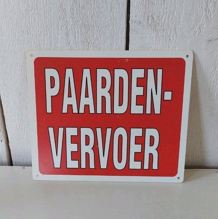 Hard plastic bordje voor op paardentrailer paard rijden fok, Dieren en Toebehoren, Ophalen of Verzenden, Gebruikt
