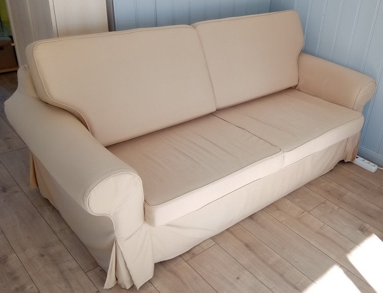 IKEA Ektorp 2.5-zits slaapbank, Ophalen, Gebruikt, Beige, Tweepersoons