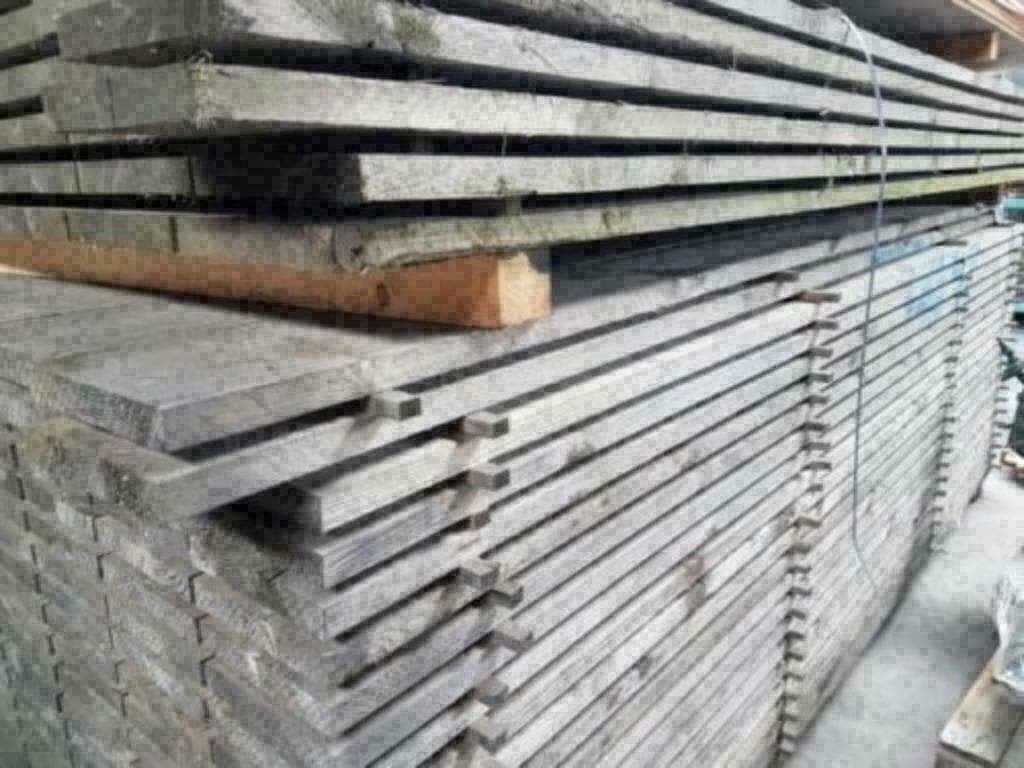 GRIJZE STEIGERPLANKEN LENGTE 5 METER!, Ophalen of Verzenden, Nieuw, 250 cm of meer, Planken