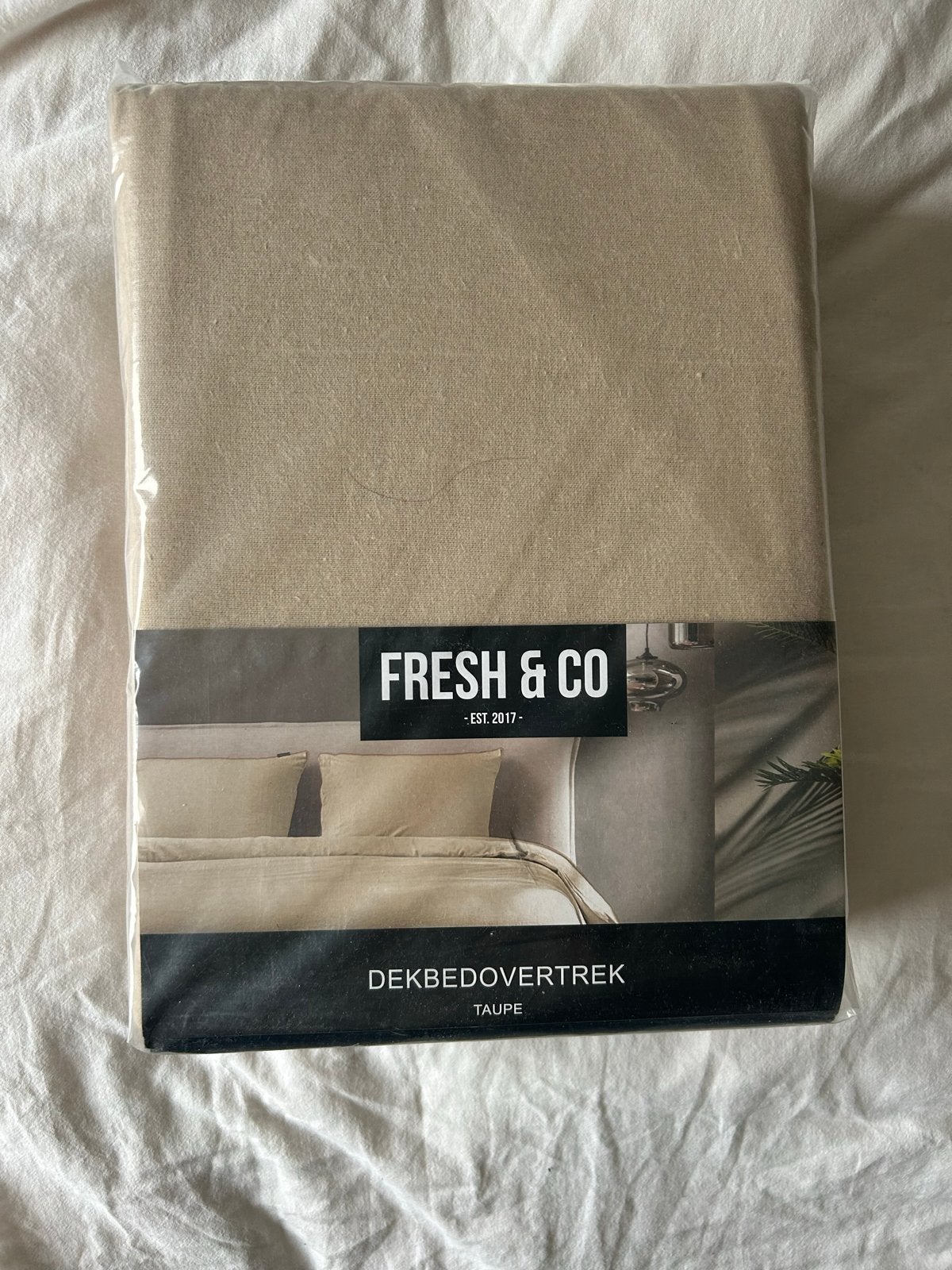 Fresh & Co Dekbedovertrek Flanel Taupe 240x220 cm, Bruin, Lits-jumeaux, Dekbedovertrek, Katoen