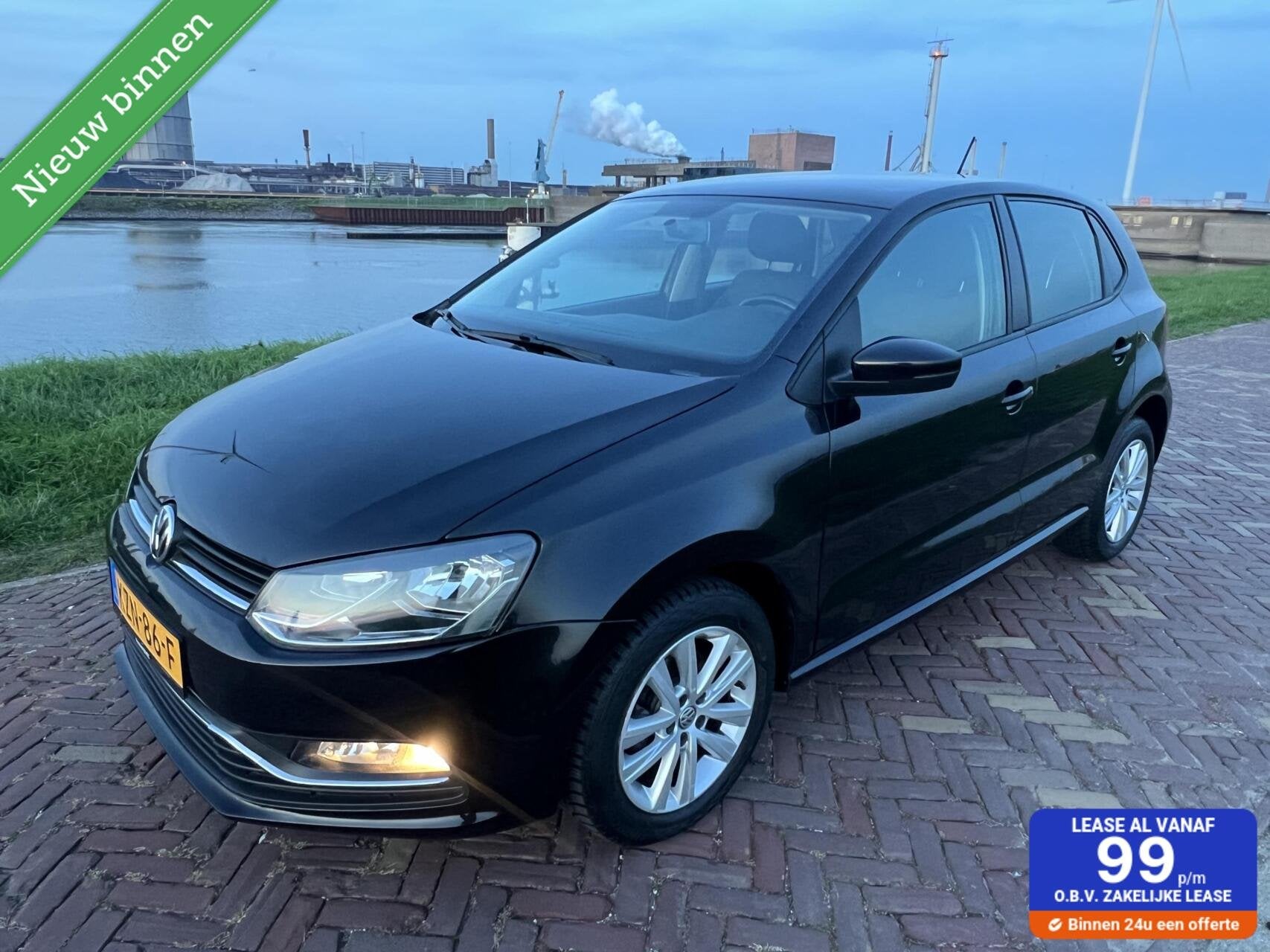 Volkswagen Polo 1.0 Bluemotion |2016|AIRCO|5-DRS|NW APK, Stof, Gebruikt, Zwart, 60 pk