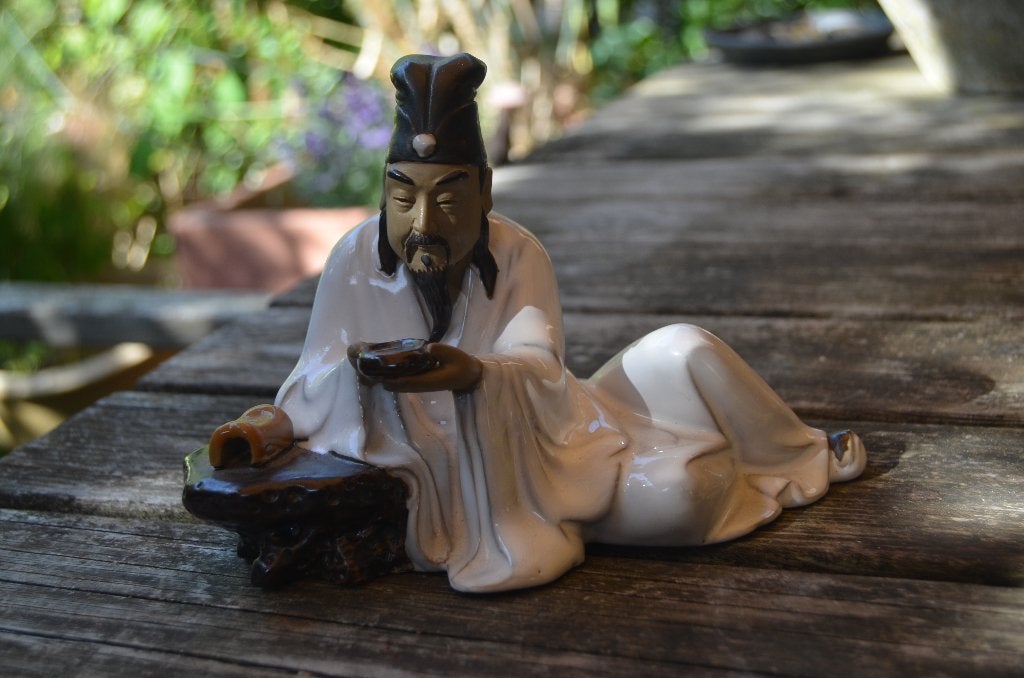 Chinese geleerde (scholar) in prima staat, Steen/keramiek, Ophalen of Verzenden, Meerkleurig, Beeld