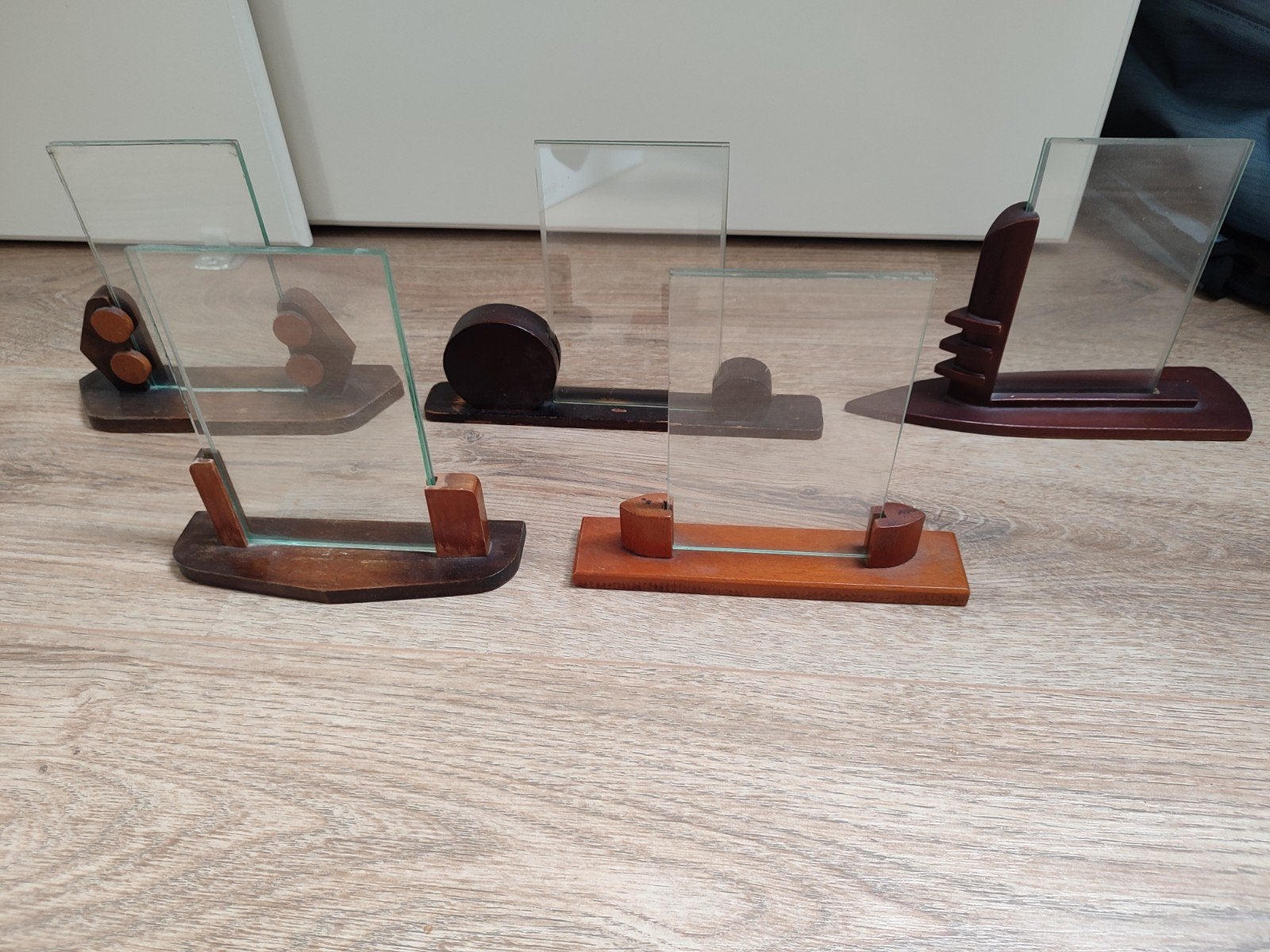 5 antieke fotolijstjes hout, Ophalen of Verzenden