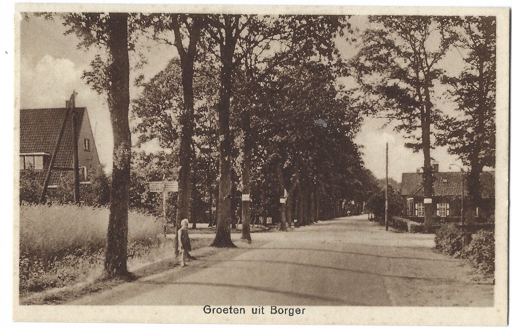 Borger, Groeten uit Borger, Verzenden, 1940 tot 1960, Ongelopen, Drenthe