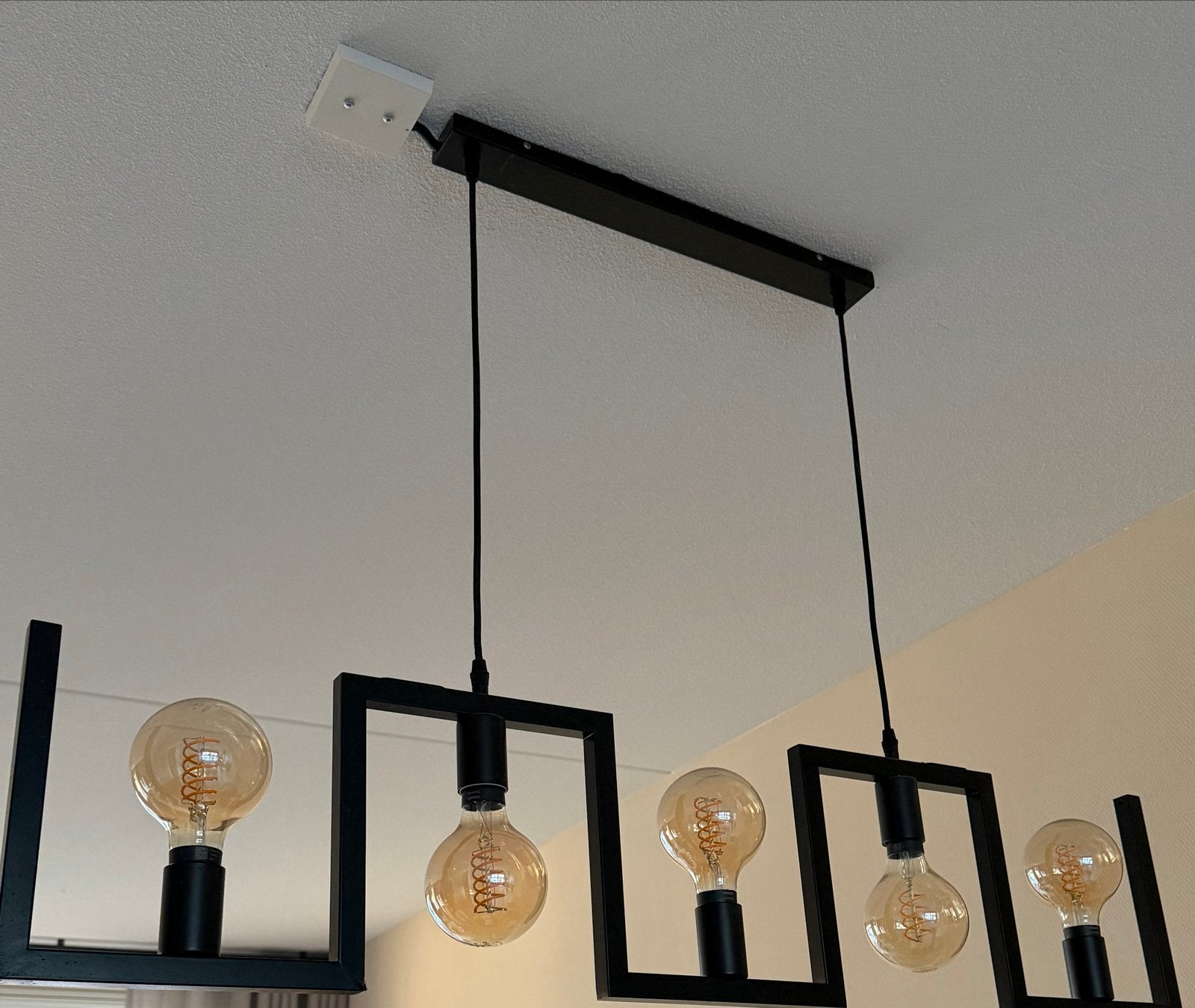 Loods 5 hanglamp, zwart, excl. lichtbronnen, Ophalen, Gebruikt, Metaal, E27 (groot)