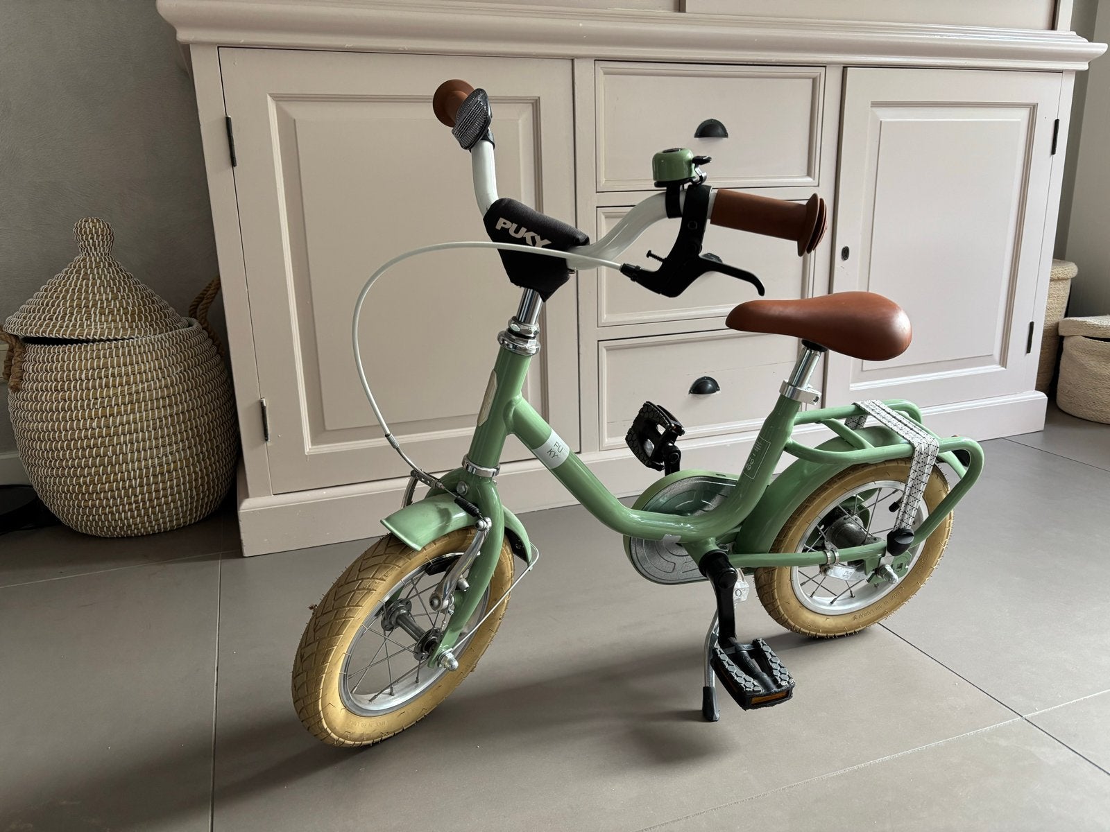 Puky kinderfiets groen met zijwieltjes, Ophalen, Terugtraprem, Zijwieltjes, 16 tot 20 inch