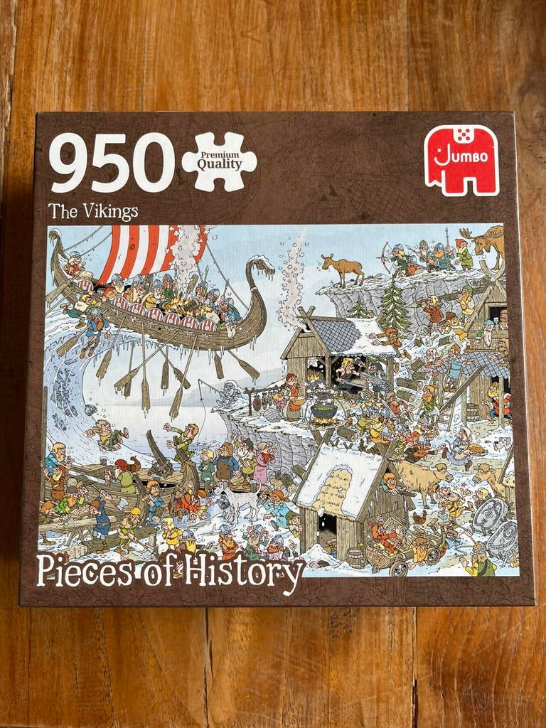 Jumbo puzzel Pieces of History - The Vikings, Hobby en Vrije tijd, Denksport en Puzzels, Ophalen of Verzenden, 500 t/m 1500 stukjes