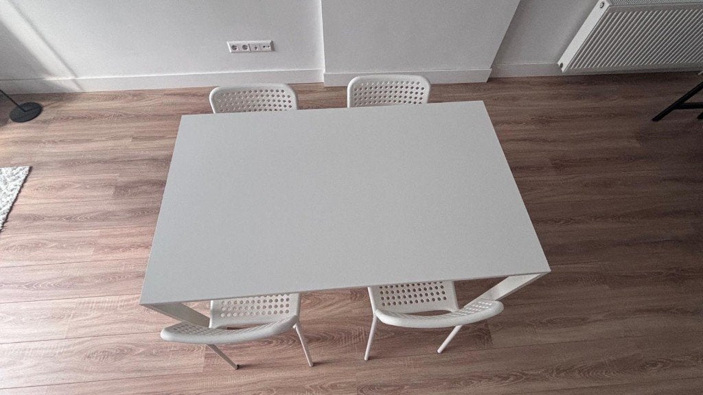 Tafel en stoelen | Table + 4 Chairs (Excellent Condition), Ophalen, 100 tot 150 cm, 50 tot 100 cm, Zo goed als nieuw