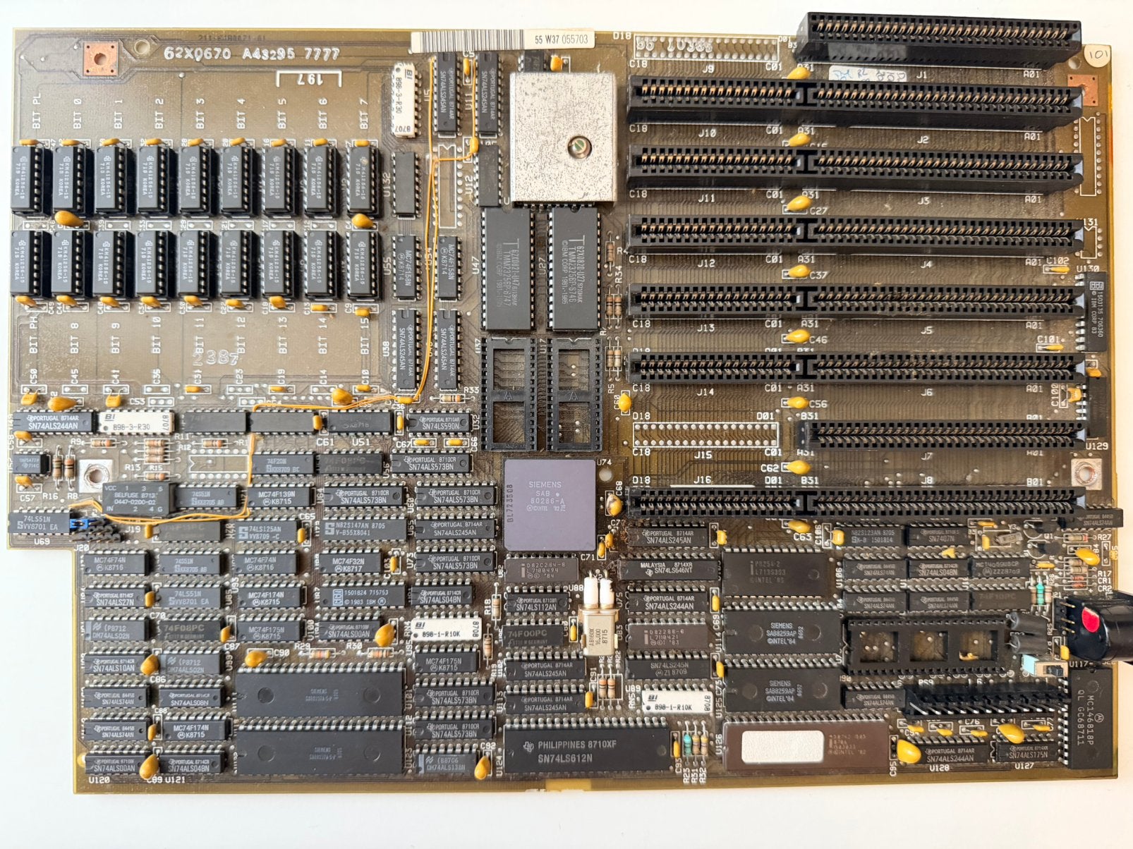 IBM 5170 AT moederbord Type 3 — 8 MHz 286, 512KB, getest, Computers en Software, Ophalen of Verzenden