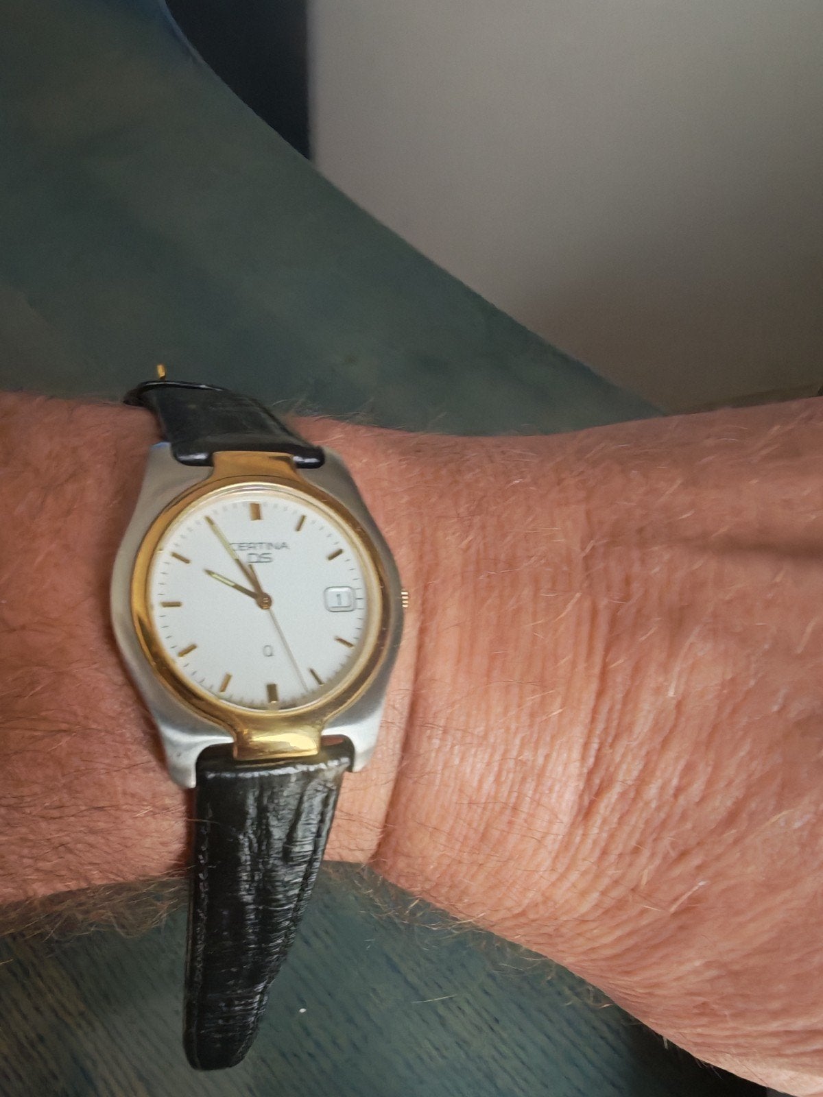 Certina DS Swiss Made Quartz Herenhorloge - Vintage Bicolor, Overige merken, Overige materialen, Leer, Polshorloge