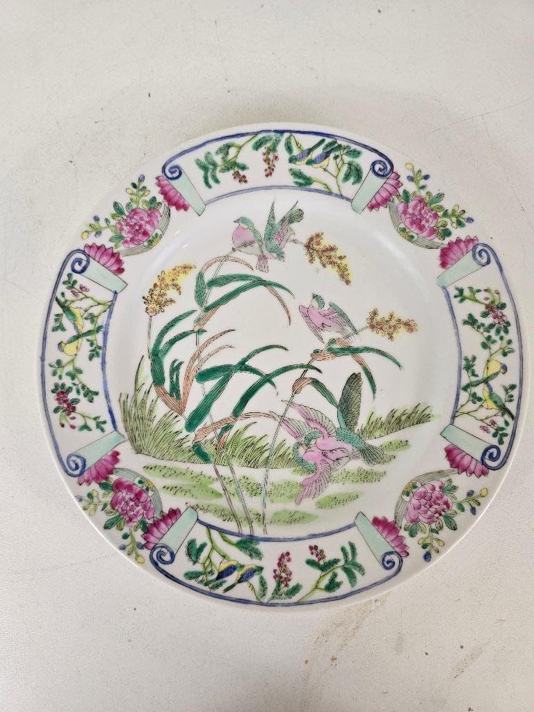 Floraal bord, porselein, China, 2e helft 20e eeuw, Ophalen of Verzenden
