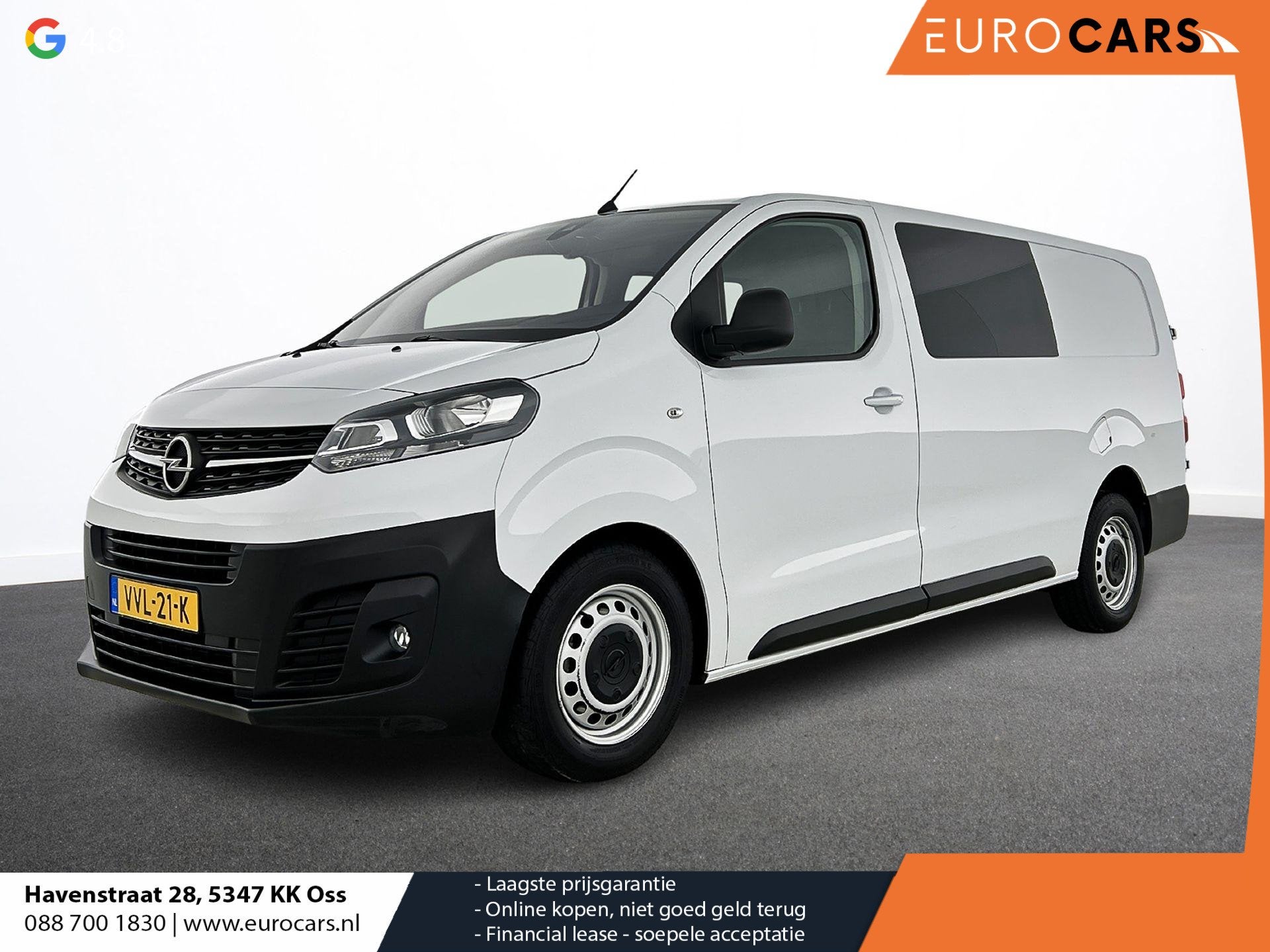 Opel Vivaro 145pk Automaat Dubbele Cabine L3H1 Navigatie App, Stof, Gebruikt, Euro 6, 4 cilinders