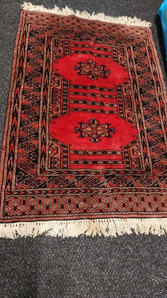 Vintage orig. Perzisch tapijt kleed 93 cm wol, Ophalen of Verzenden