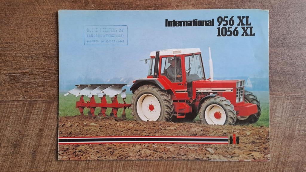 Folder IH International 956 XL en 1056 XL tractor  trekker, Boeken, Ophalen of Verzenden, Zo goed als nieuw, Folder