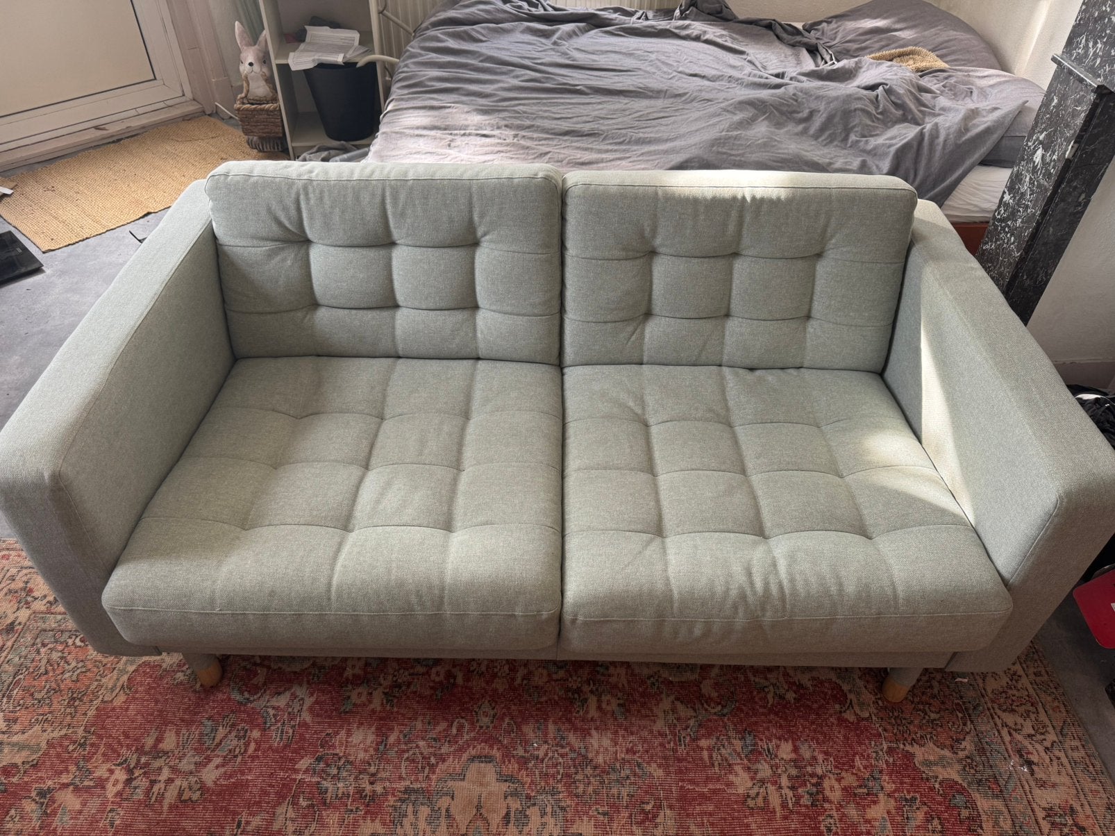 2 persoons IKEA bank groen, Huis en Inrichting, Ophalen, Gebruikt, 150 tot 200 cm, Tweepersoons