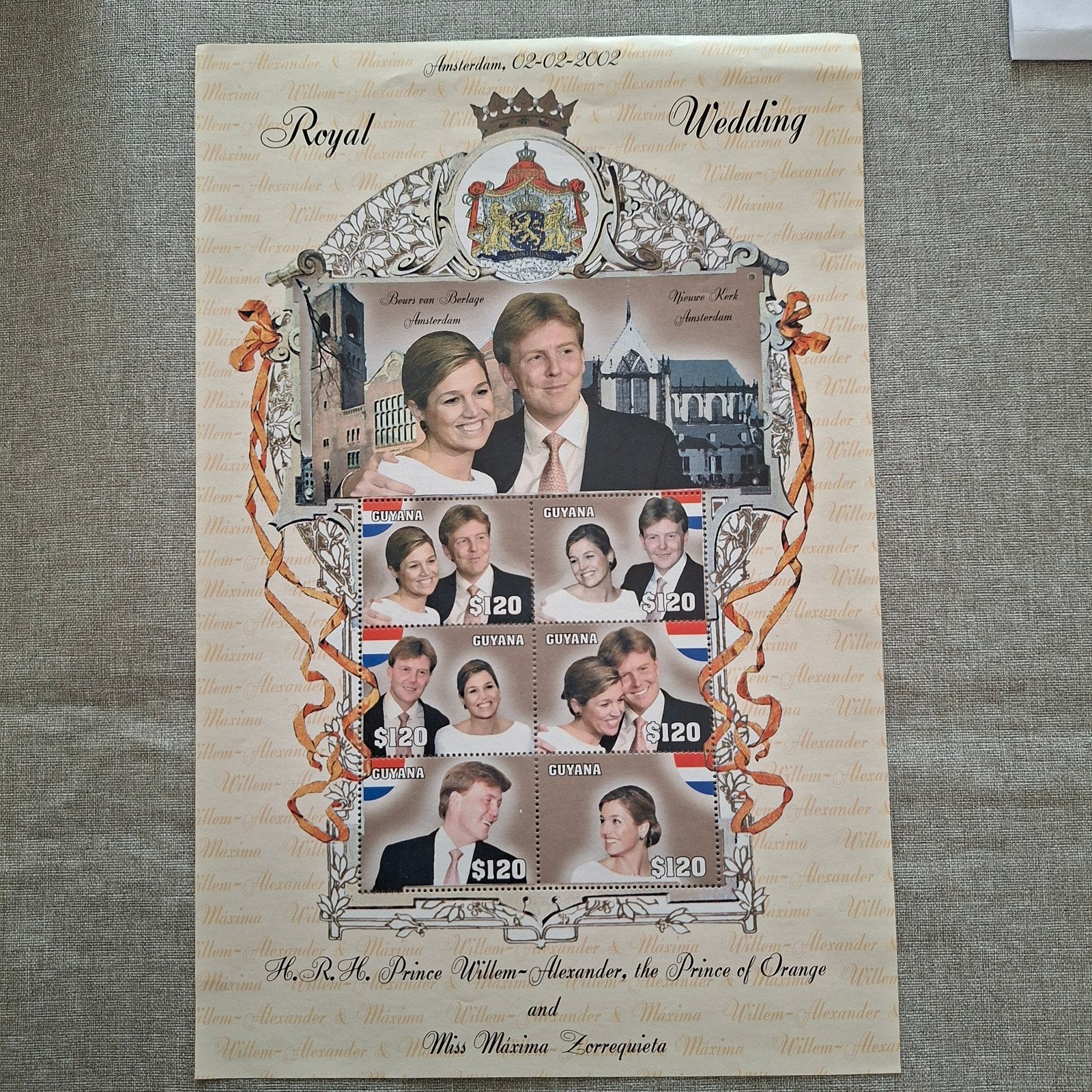 Postzegels huwelijk Willem Alexander en Maxima, Ophalen of Verzenden, Koningshuis