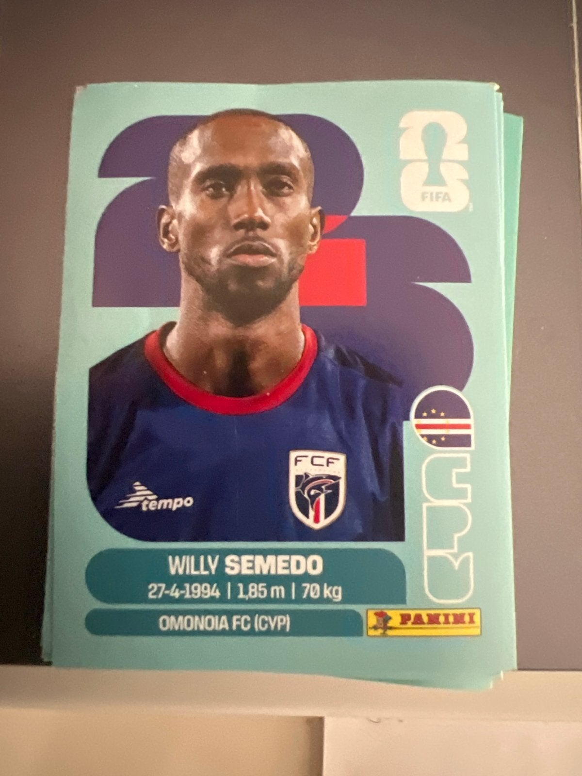 Panini FIFA wk 2026 Willy Semedo Sticker, Verzenden, Nieuw, Overige sporten, Spelerskaart