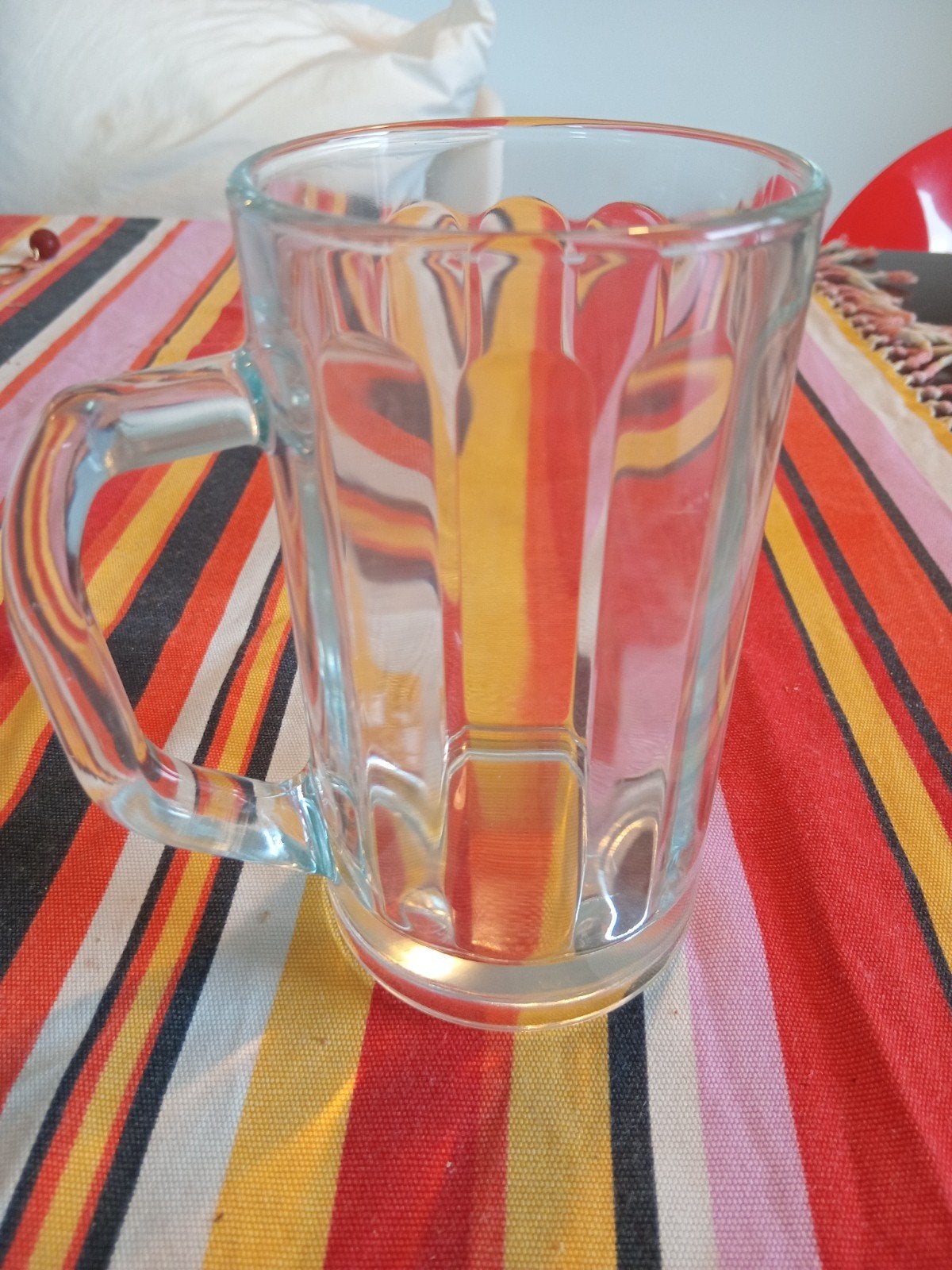 Glazen bierpul met handvat| beer glass, Overige typen, Ophalen of Verzenden, Zo goed als nieuw, Glas