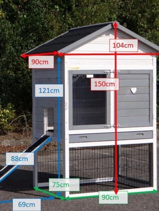 Konijnen en/of Kippenhok, Ophalen, 110 cm of meer, Hok, 90 cm of meer