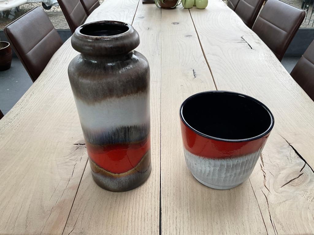 VINTAGE VAAS EN BLOEMPOT, Huis en Inrichting, Woonaccessoires | Vazen, Ophalen of Verzenden, Zo goed als nieuw
