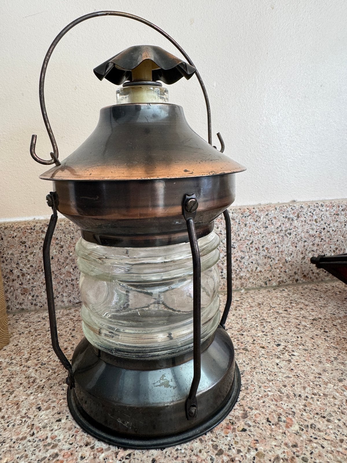 Vintage Music Box Brass Liquor Decanter Lantern Sankyo Japan, Antiek en Kunst, Ophalen of Verzenden