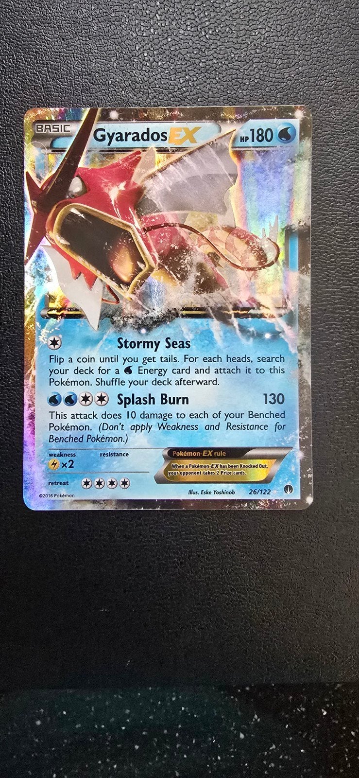 Gyarados EX Pokémon Kaart 26/122, Ophalen of Verzenden, Zo goed als nieuw, Losse kaart, Foil
