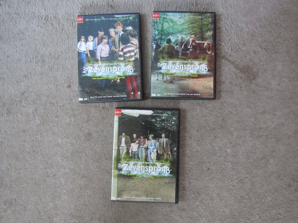 3 DVD: De zevensprong, De gehele serie ALLEEN OPHALEN, Ophalen, Gebruikt, Alle leeftijden, Overige genres
